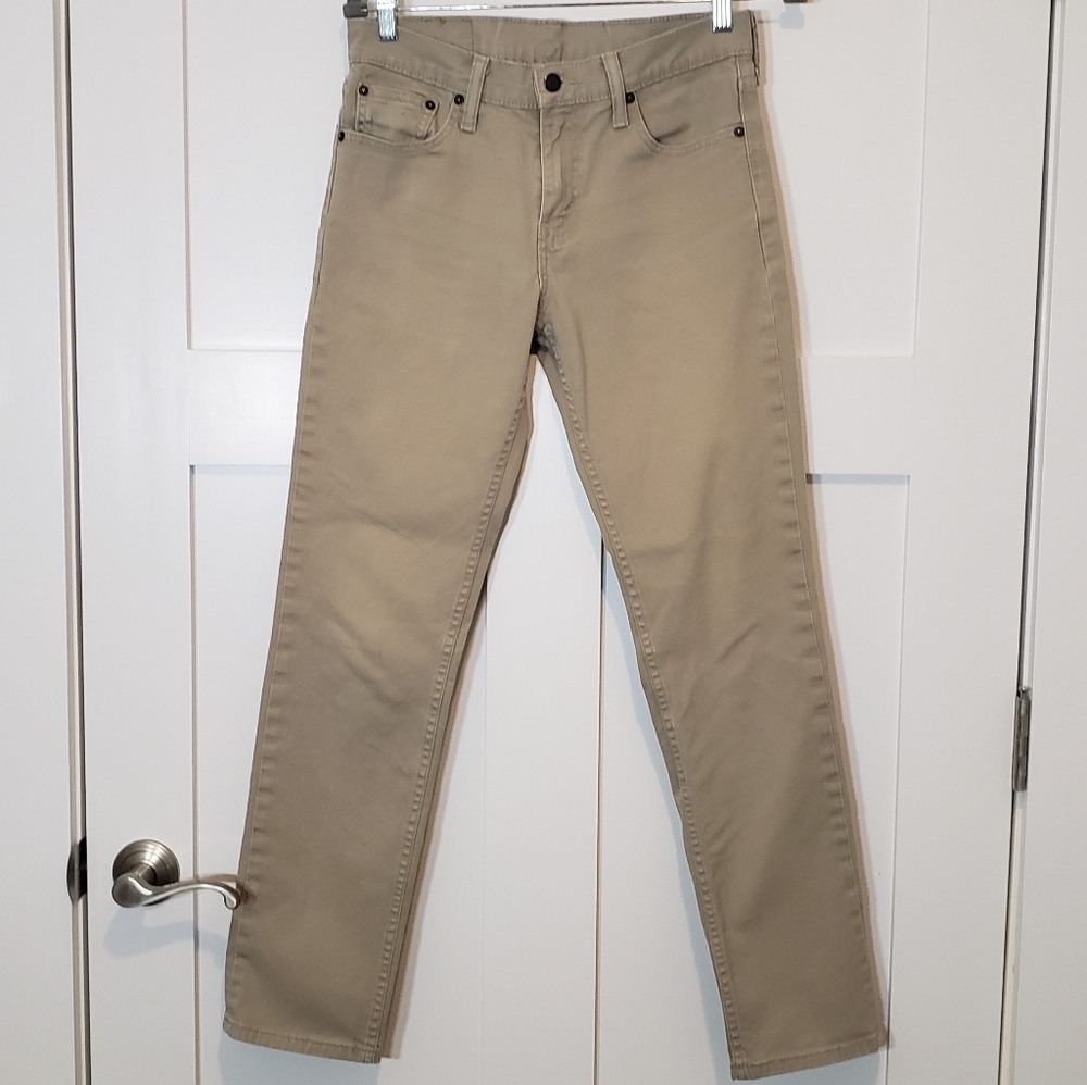 Levi's 511 Slim Fit Tan Mid Rise Jeans With Stretch 29 X 32